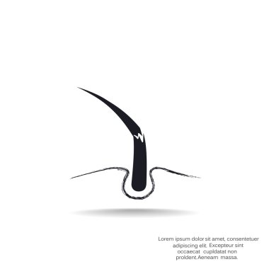 Hasarlı saçın web simgesi