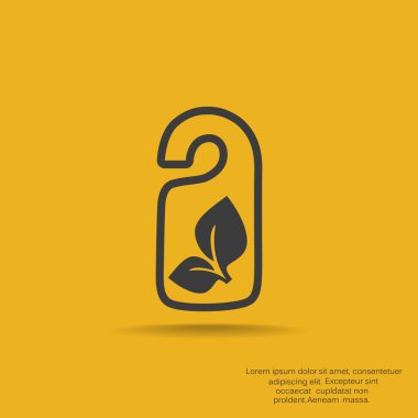 Eko etiket simge asılı