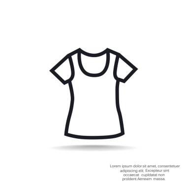 kadın T-shirt simgesi