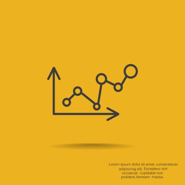 Eğri çizgi grafik simgesini