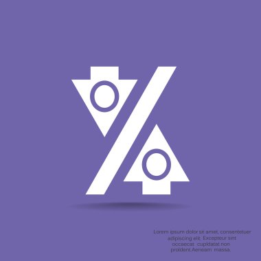 Yüzde işareti ile okları