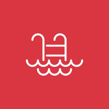 Dalgalar simgesi ile havuzu merdiveni