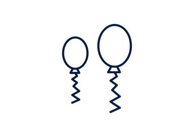 Balonlar anahat simgesini