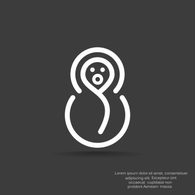 Basit çizgiler bebek bebek simge