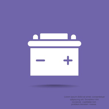 Basit araba pil web simgesi