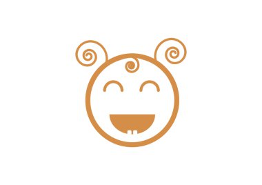 Mutlu bir çocuk yüzü doodle