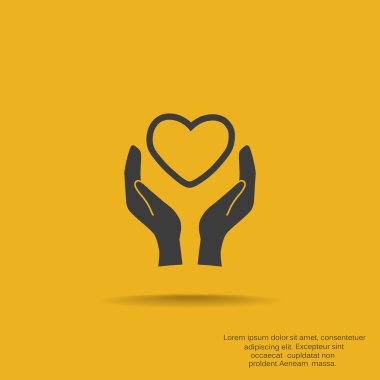 Eller basit simgesi kalp