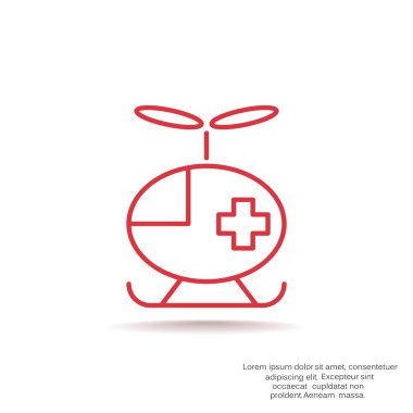 Basit helikopter web simgesi