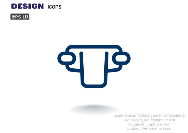 Icône web simple couche bébé — Image vectorielle