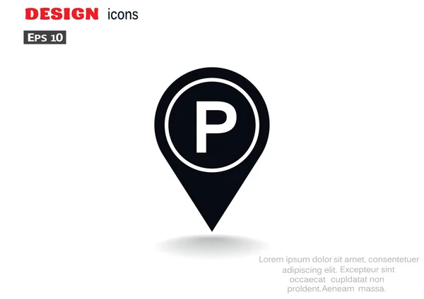 Mapa puntero icono web — Vector de stock