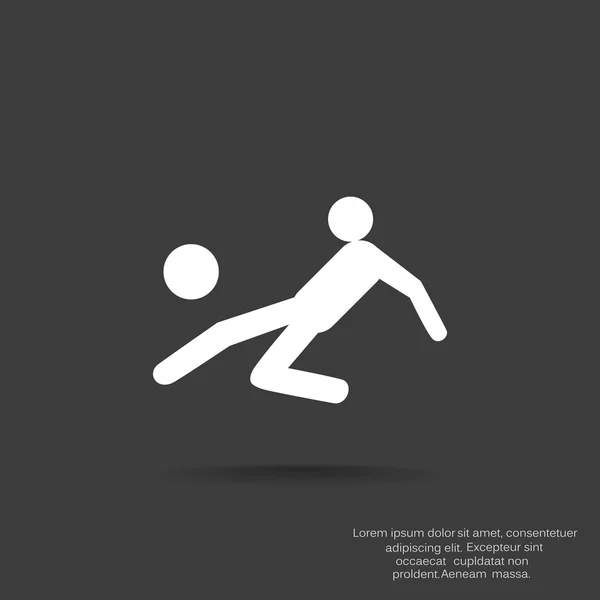 Silhouette de joueur de football — Image vectorielle