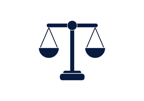 Escalas de justicia icono web simple — Vector de stock