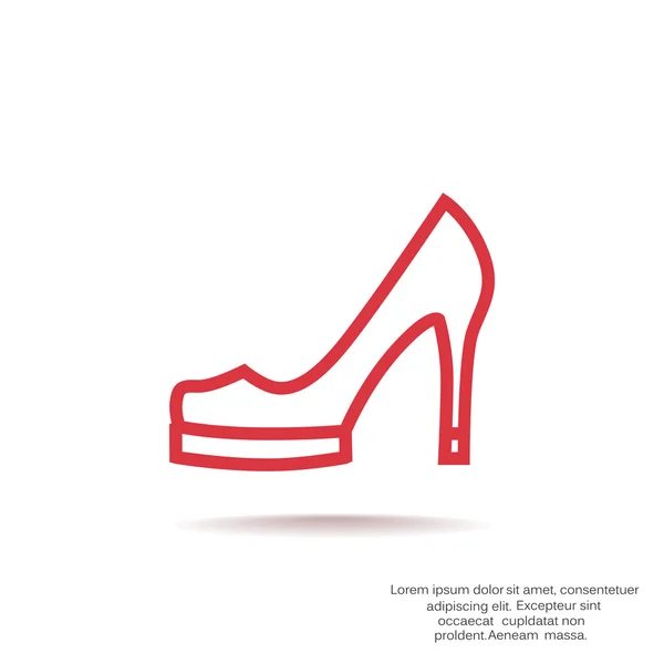 Icône de chaussure féminine — Image vectorielle