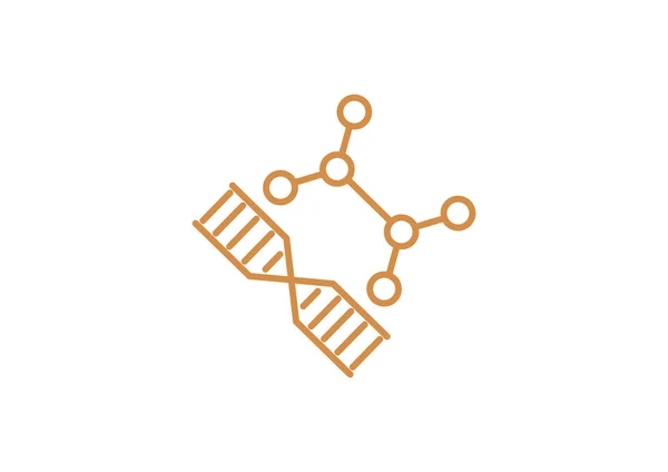 Dna-Genetik-Web-Symbol — Stockvektor