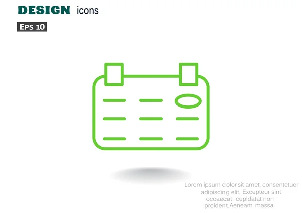 Eenvoudige organaizer web pictogram — Stockvector