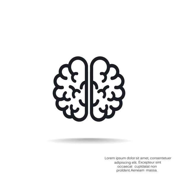 Web-Ikone des menschlichen Gehirns — Stockvektor