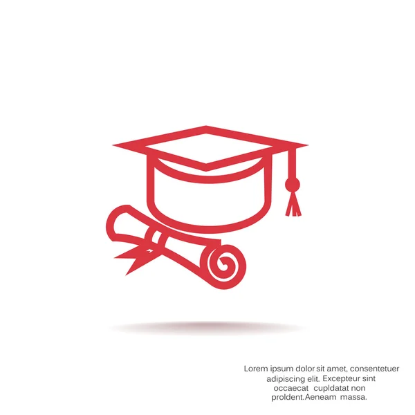 Graduation cap icon — Stock Vector