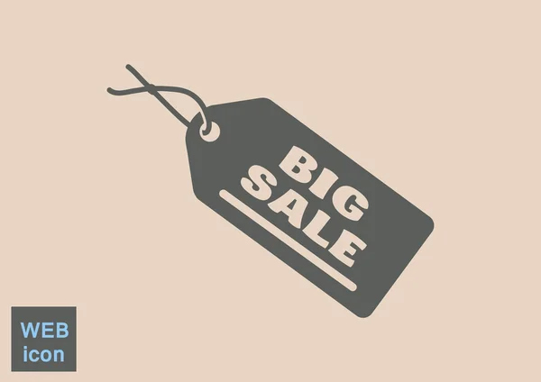 Big sale inscription on label — Stock Vector