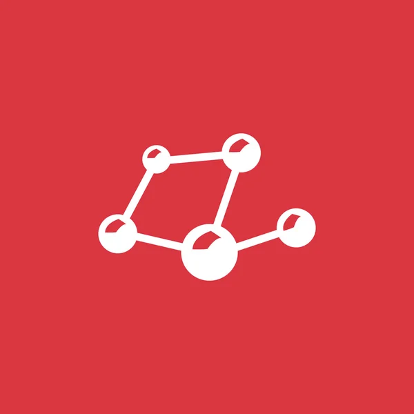 Moleculaire samengestelde web pictogram — Stockvector