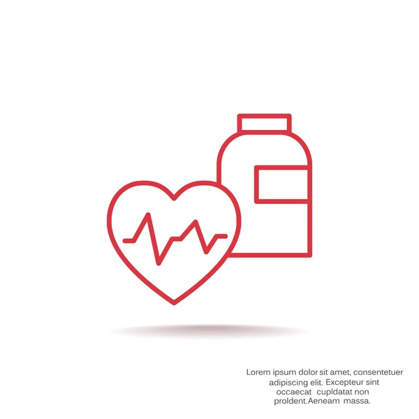 Ліки від здоров'я серця — стоковий вектор