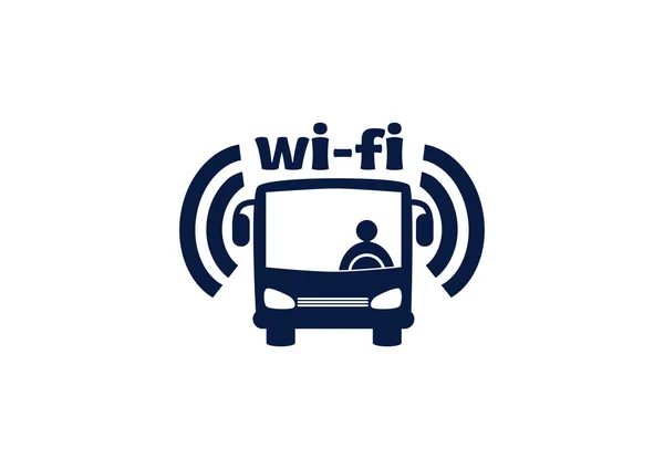 バスの看板で Wi-Fi — ストックベクタ