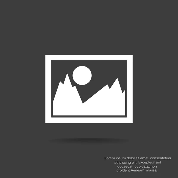 Pictogram van een landschap afbeelding web — Stockvector