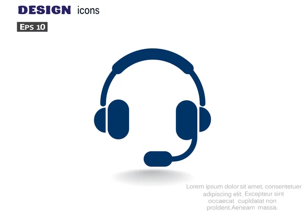 Auriculares icono web de muebles — Vector de stock