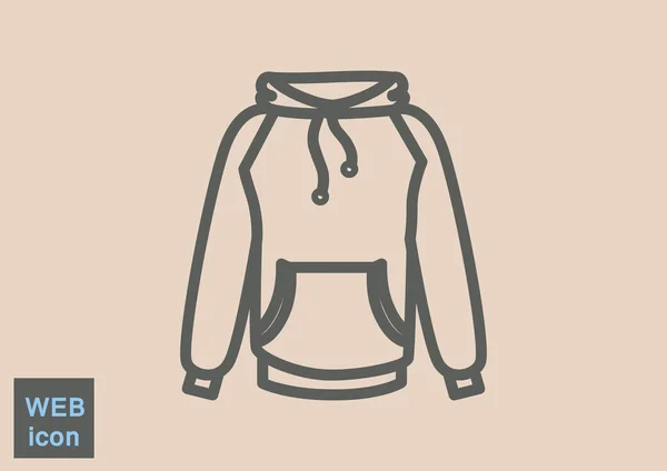 Sudadera con capucha icono web — Vector de stock