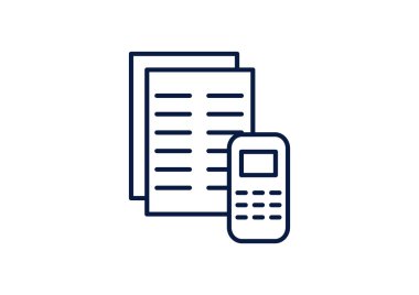 Kağıtları cep telefonu basit web simgesi ile