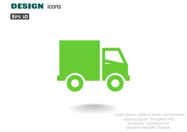 Nakliye ve teslimat web simgesi