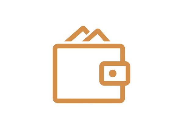 Monedero icono web — Vector de stock