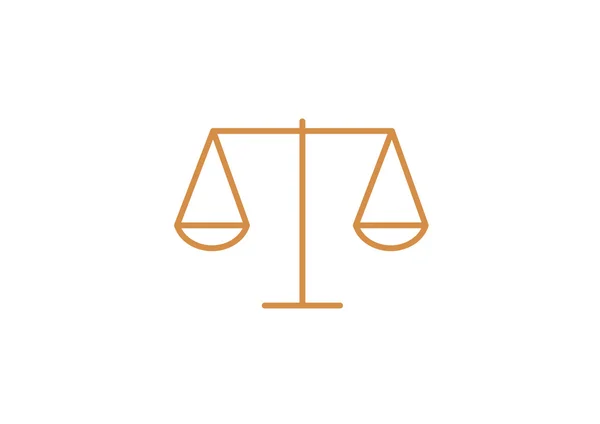 Escalas de justicia icono web simple — Archivo Imágenes Vectoriales