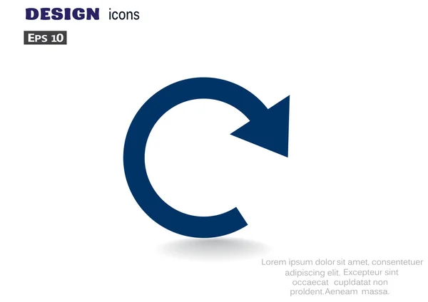 Icône web flèche ronde — Image vectorielle