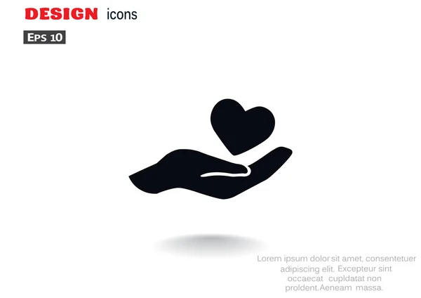 Liefdadigheid web pictogram — Stockvector