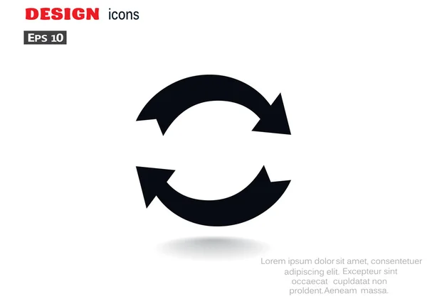 Rotatie pijlen in een cirkel web pictogram — Stockvector