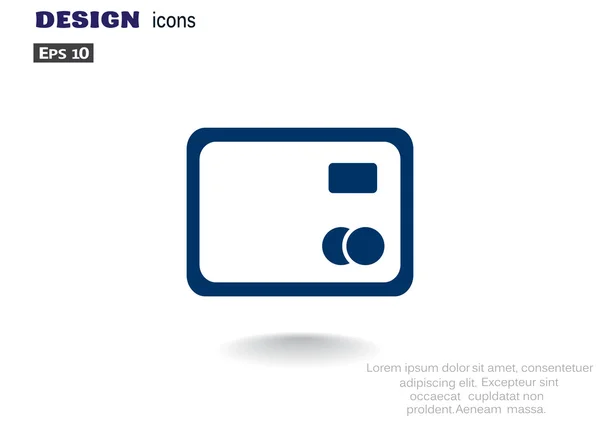 Tarjeta de plástico icono web simple — Vector de stock