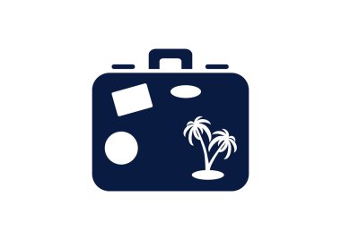 Turist bavul basit web simgesi