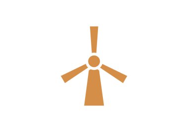 Rüzgar jeneratör simgesi