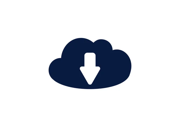 Ícone de download web nuvem — Vetor de Stock