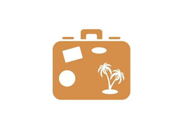 Touristischer Koffer einfaches Web-Symbol — Stockvektor