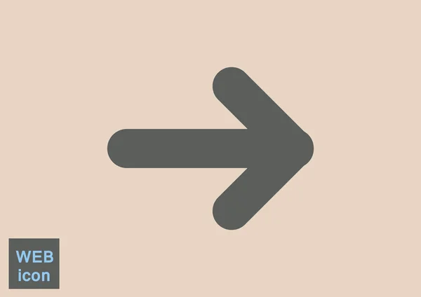 Šipka směřující vpravo ikona — Stockový vektor