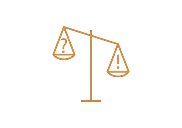 Schalen van Justitie eenvoudige web pictogram — Stockvector