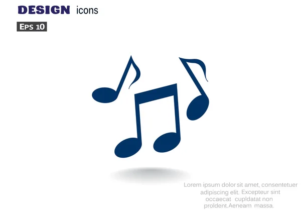 Icône web musique — Image vectorielle