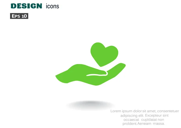 Icône web de bienfaisance — Image vectorielle