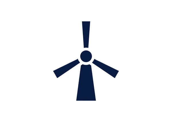 Wind generator pictogram — Stockvector