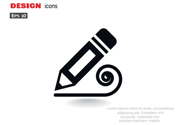 Dessin crayon simple icône web — Image vectorielle