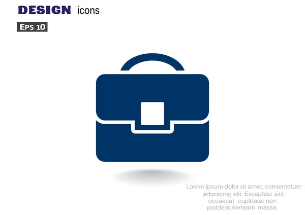 Simple icono web maletín — Vector de stock