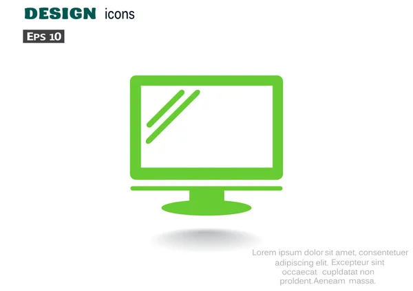 Ikona webové obrazovce prázdný monitor — Stockový vektor
