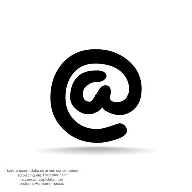 Geniş e-posta işareti web simgesi