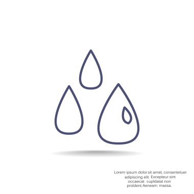 Sıvı damlacıkları basit web simgesi